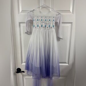 Elsa White and Purple Girls' Sparkle Tulle play Dress